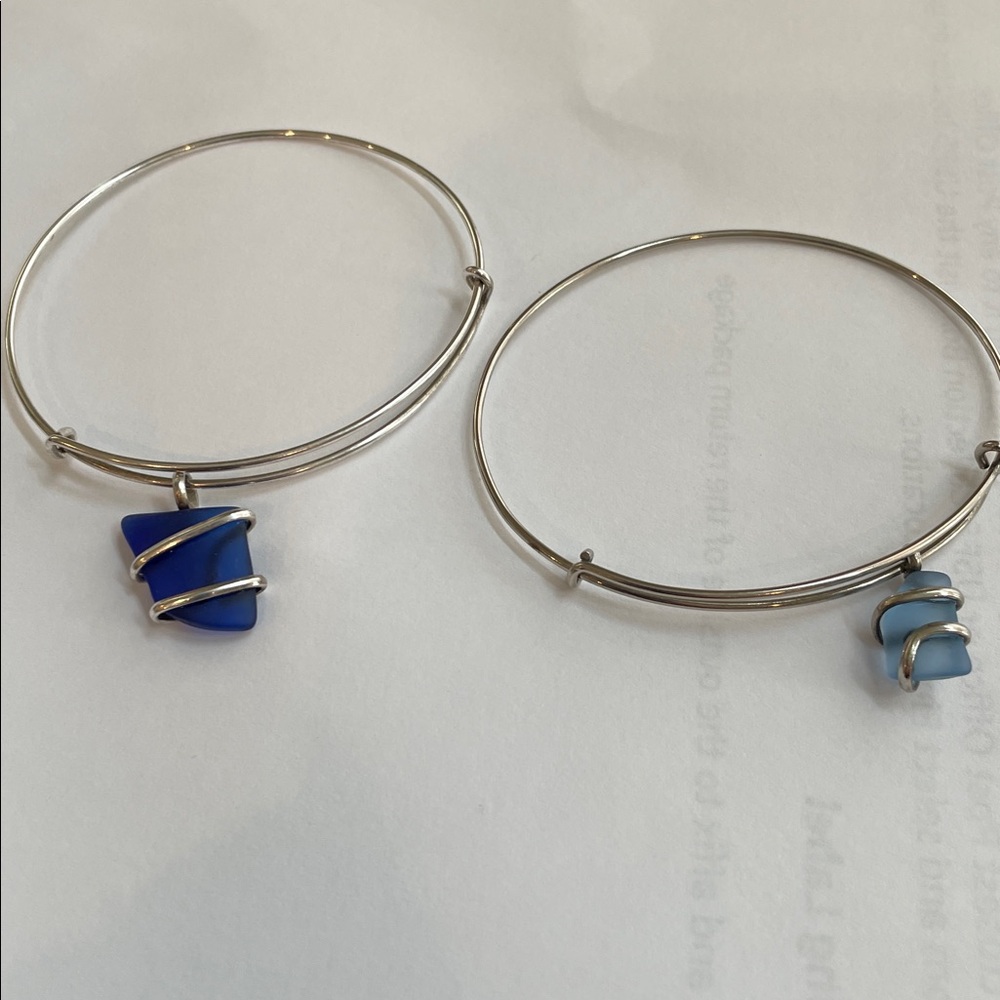 Sea Glass Bangle Bracelet - Picture 3 of 3